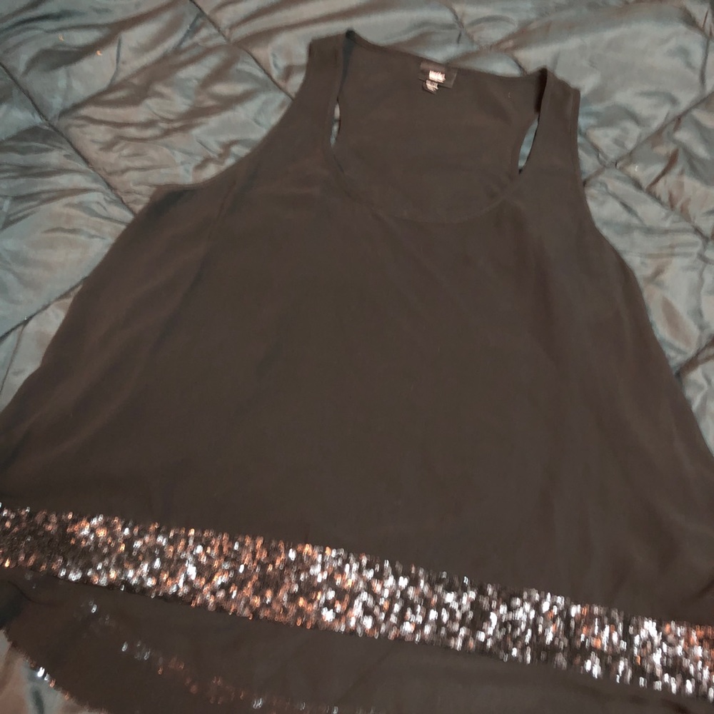 Black sheer tank top